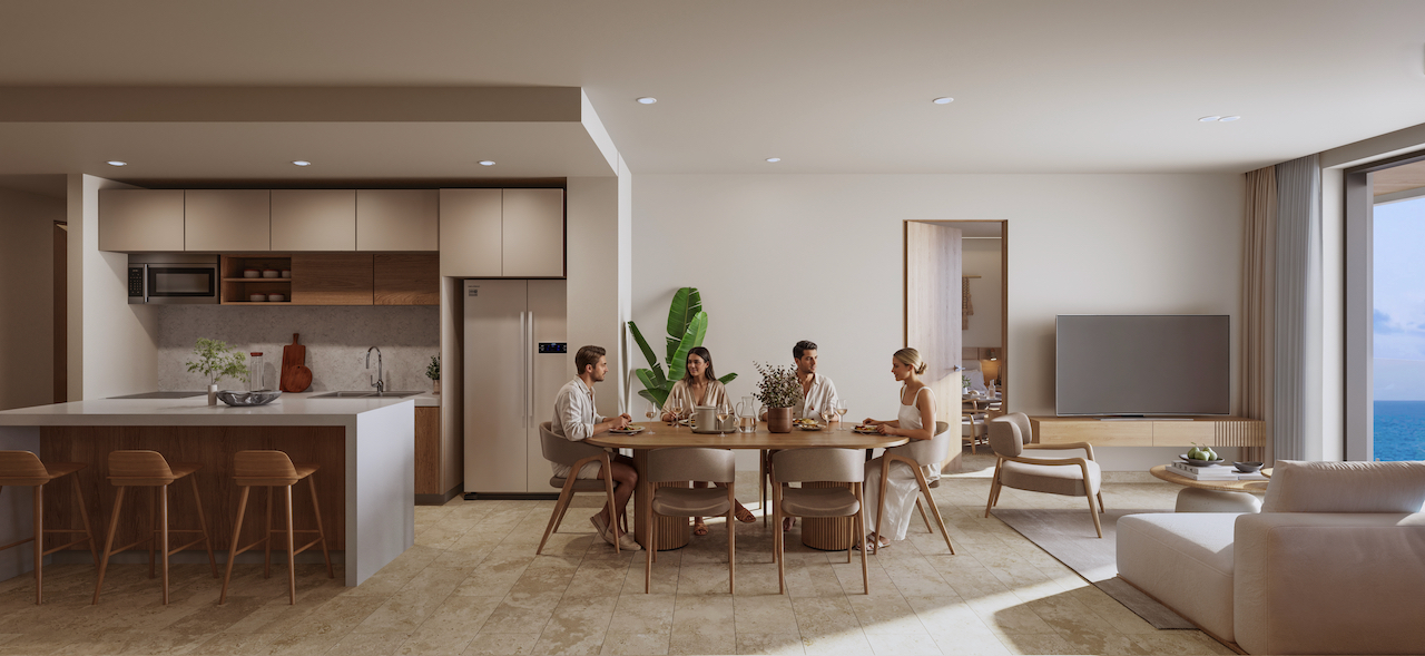 Departamentos Puerto Morelos frente mar