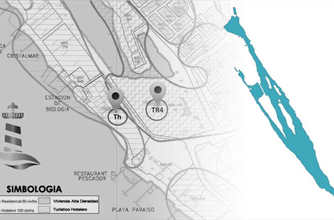 Terreno hotelero en Isla Mujeres frente de playa con 24,000 m² y alta densidad para desarrollo turístico.
