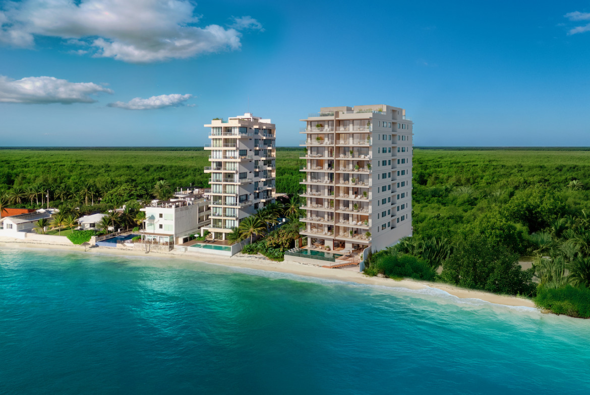 Departamentos Puerto Morelos frente mar