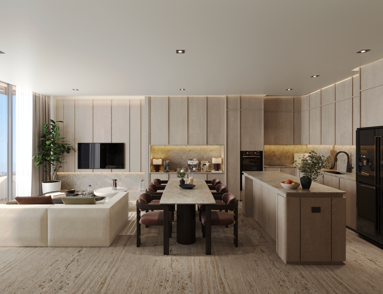 Sala comedor de residencia en Cielo by Casan Cancún