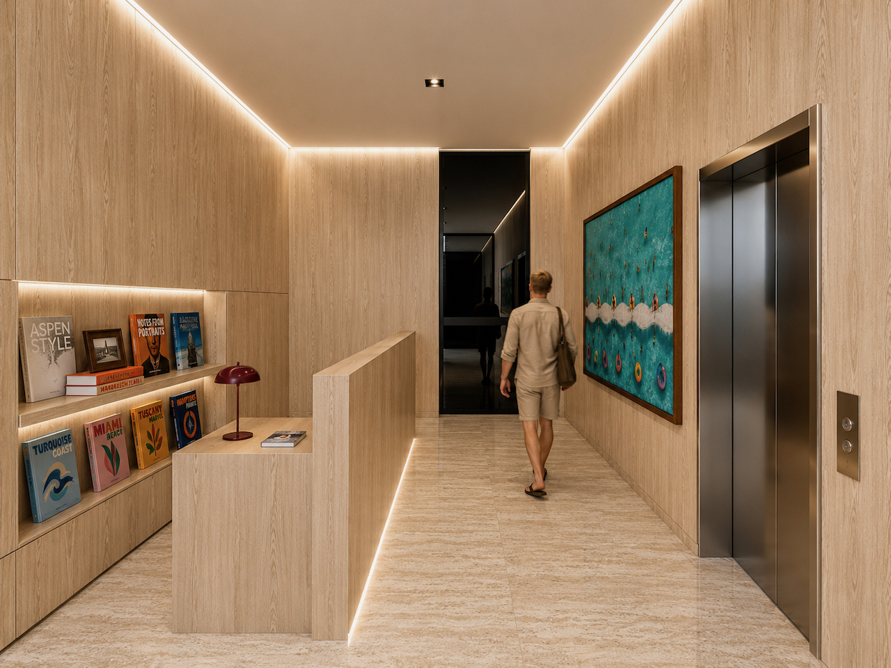 Lobby moderno de Cielo by Casan Cancún