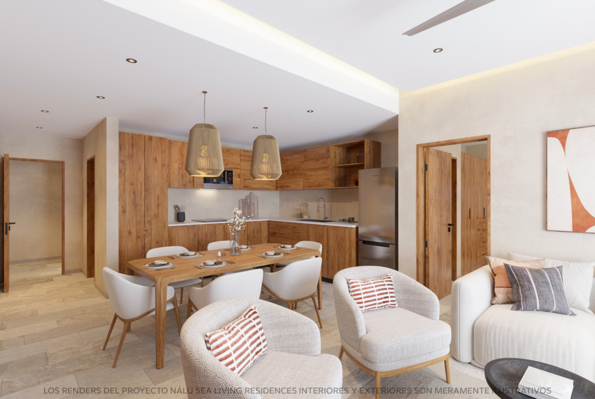 Nalu Sea Living Residences Puerto Morelos Comedor Cocina